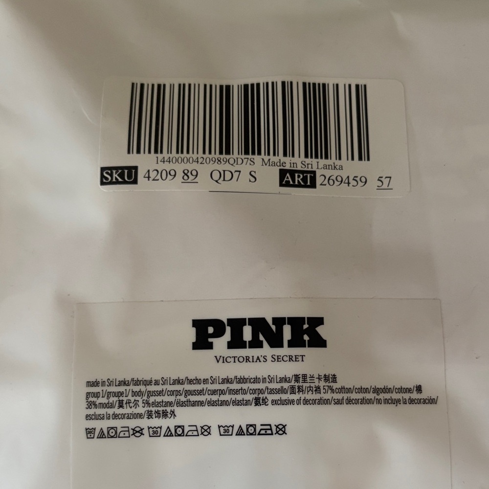 NWT PINK Victoria's Secret Festive Red and White Panty Set - Picture 2 of 7